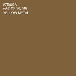 #7E603A - Yellow Metal Color Image